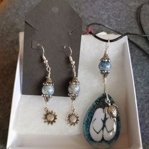 Necklace and earrings